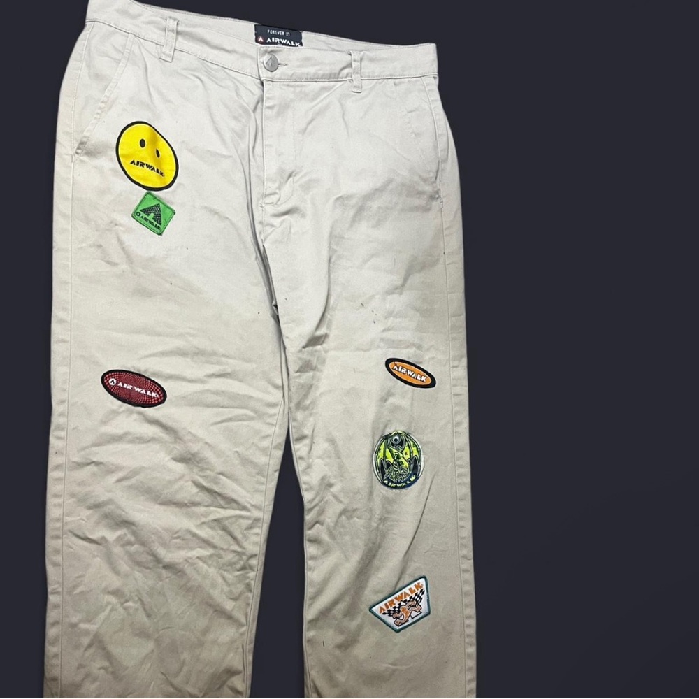 Airwalk Light Khaki Men's Chinos with Patches